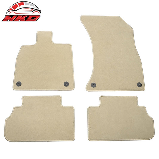 Wholesale 18-23 Audi Q5 80A Beige 1st 2nd Row Floor Mats Auto Carpets Nylon 4PC Set