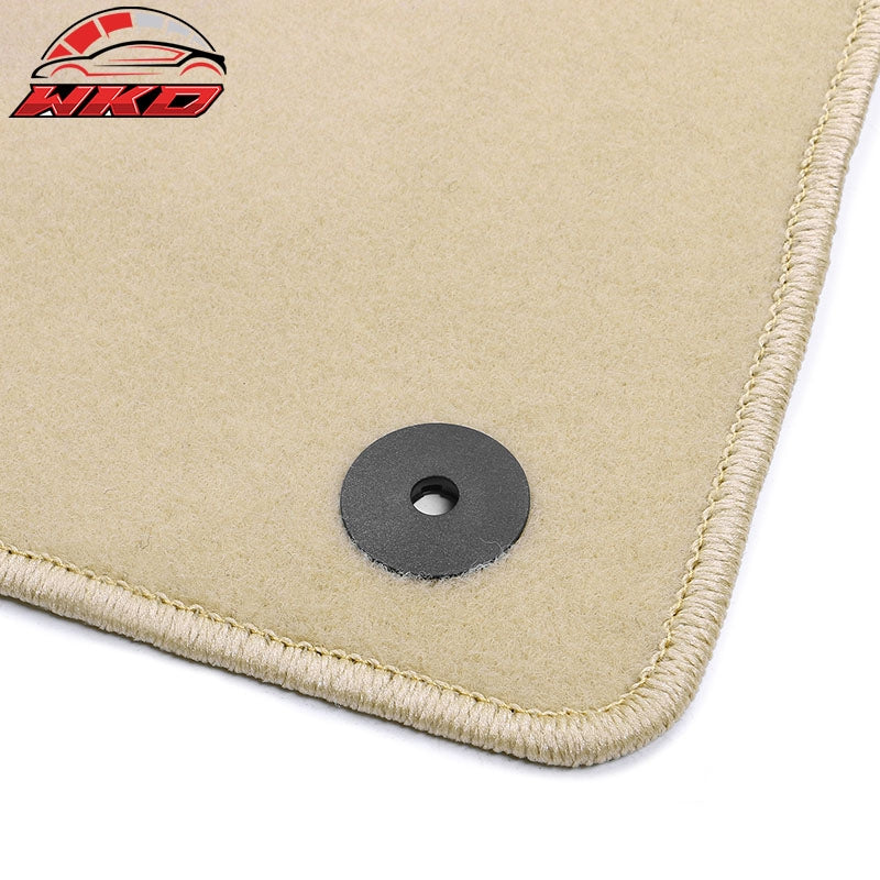 Fits 18-23 Audi Q5 80A Beige 1st 2nd Row Floor Mats Auto Carpets Nylon 4PC Set