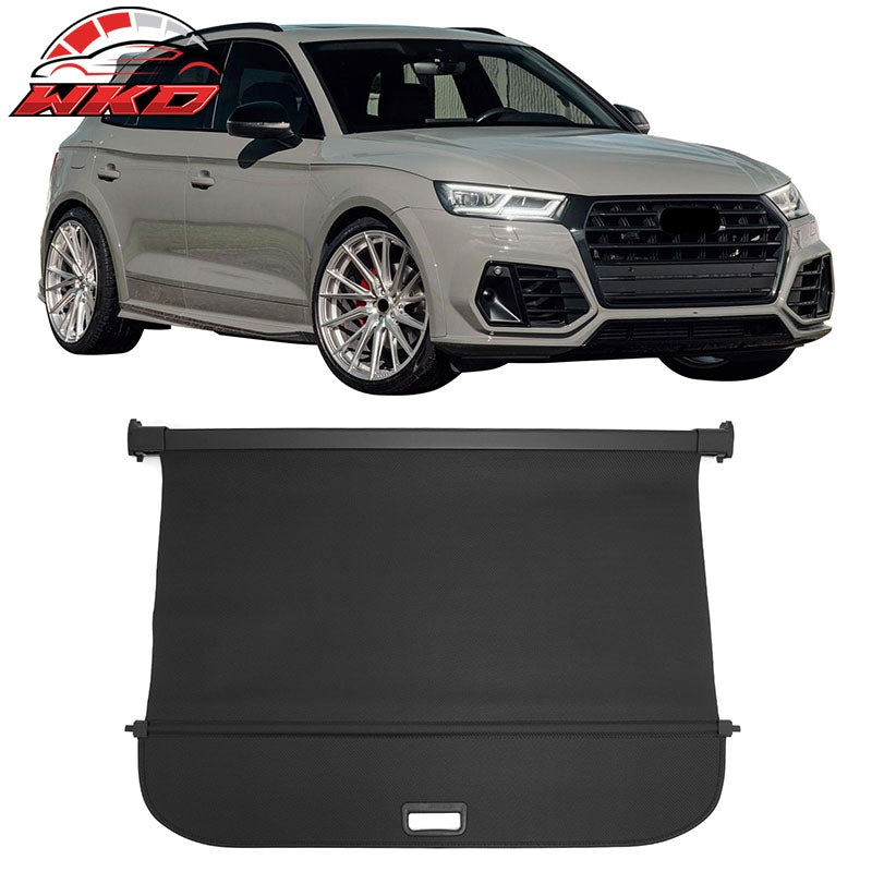 Fits 18-24 Audi Q5 & SQ5 Flip Cover Style Rear Cargo Cover Carbon Fiber Texture