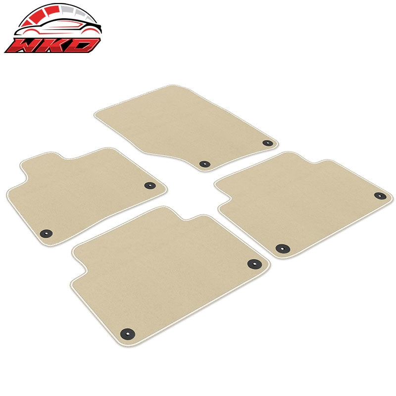 Wholesale 07-15 Audi Q7 Nylon Car Auto Floor Mats Liner Beige Front Rear Carpets Set