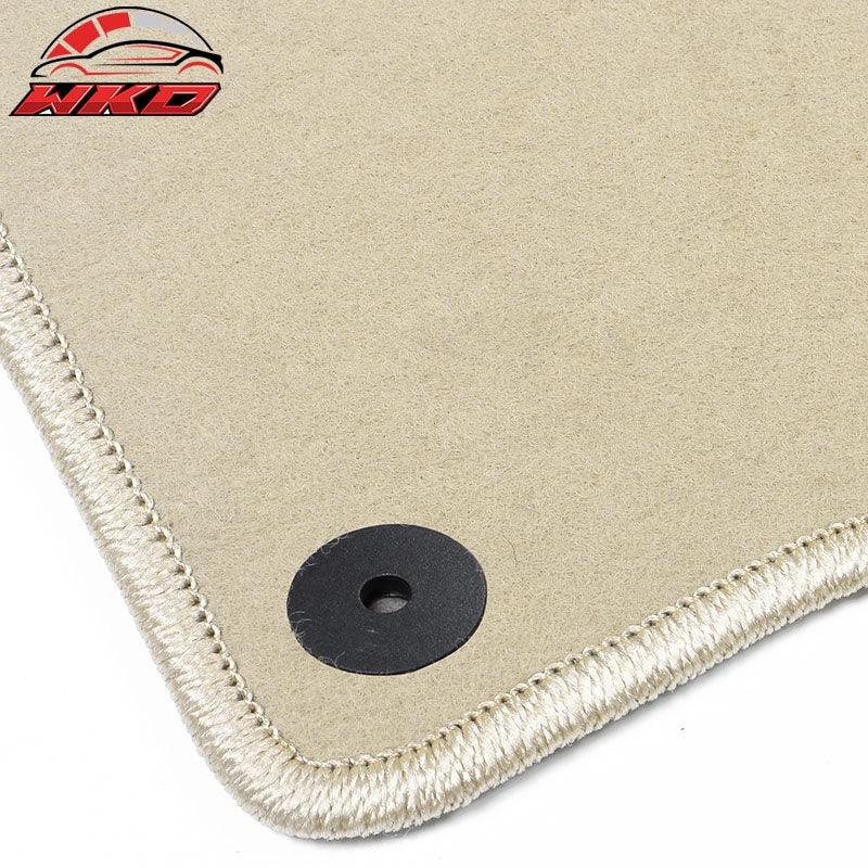 Fits 07-15 Audi Q7 Nylon Car Auto Floor Mats Liner Beige Front Rear Carpets Set