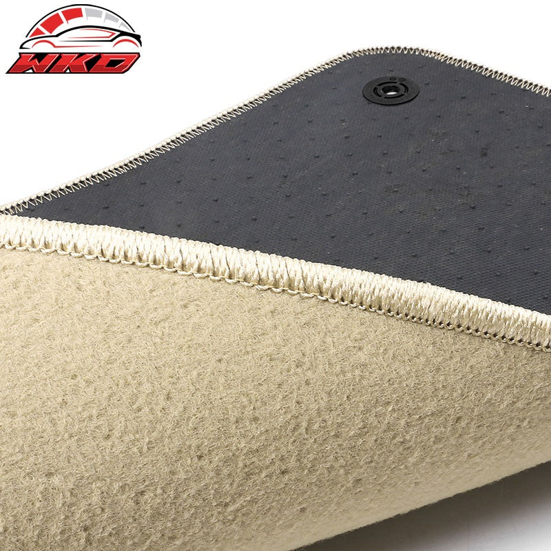 Fits 07-15 Audi Q7 Nylon Car Auto Floor Mats Liner Beige Front Rear Carpets Set