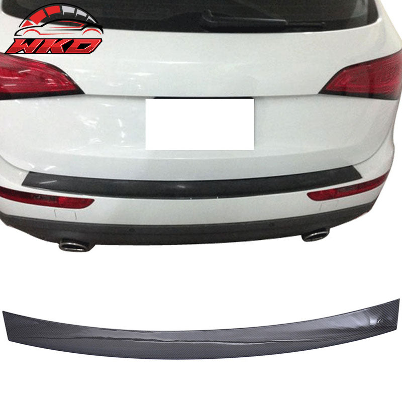 Fits 10-15 Audi Q5 S Line Rear Bumper Sill Plate Trim Cover Matte Carbon Fiber