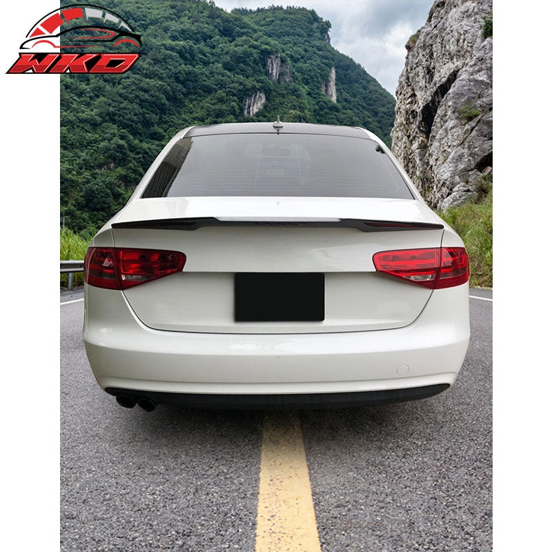 Fits 13-16 Audi A4 B8.5 M4 Style Rear Trunk Spoiler Lid Wing Lip CF Carbon Fiber