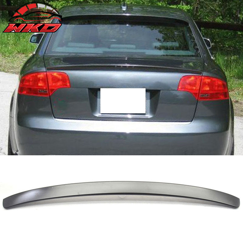 Fit 09-14 Audi A4 B8 Sedan ABT Style Rear Roof Window Spoiler Wing Unpainted ABS