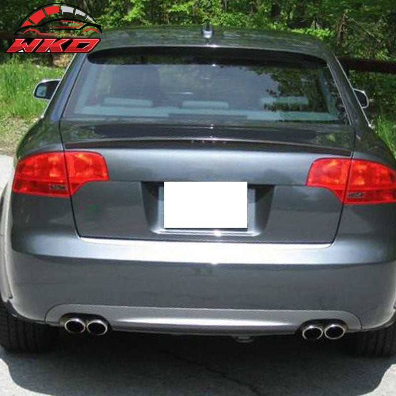 Fit 09-14 Audi A4 B8 Sedan ABT Style Rear Roof Window Spoiler Wing Unpainted ABS
