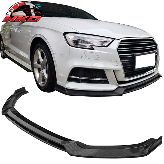 Wholesale 2017¨C2020 Audi S3 A3 8V S-Line Front Bumper Lip Spoiler Carbon Fiber Print