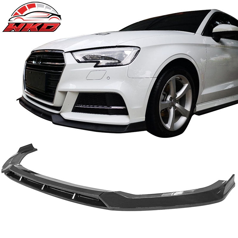 Wholesale 2017¨C2020 Audi S3 A3 8V S-Line IKON Front Bumper Lip Spoiler Gloss Black PP