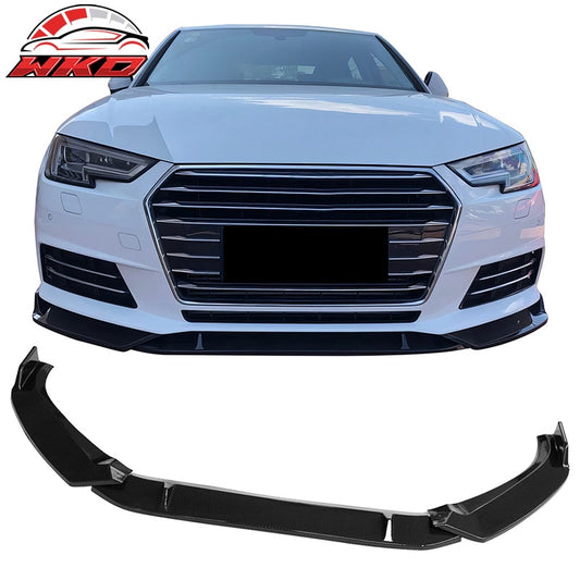 Wholesale 2017¨C2018 Audi S4 A4 Quattro B9 Front Bumper Lip Spoiler Carbon Fiber Print