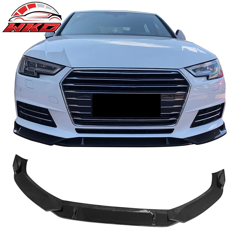 Wholesale For 2017¨C2018 Audi S4 A4 Quattro B9 IKON Front Bumper Lip Spoiler Gloss Black PP
