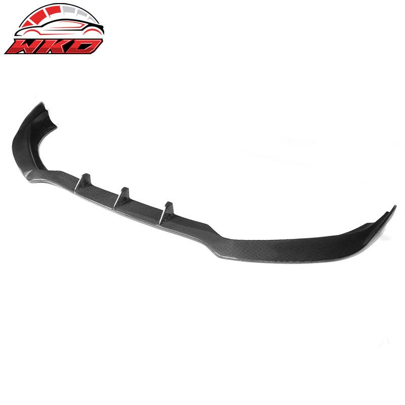 Fit 12-16 Audi S5 Facelift B8 JC Style Front Bumper Lip Matte Carbon Fiber