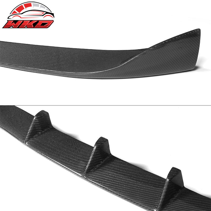 Fit 12-16 Audi S5 Facelift B8 JC Style Front Bumper Lip Matte Carbon Fiber