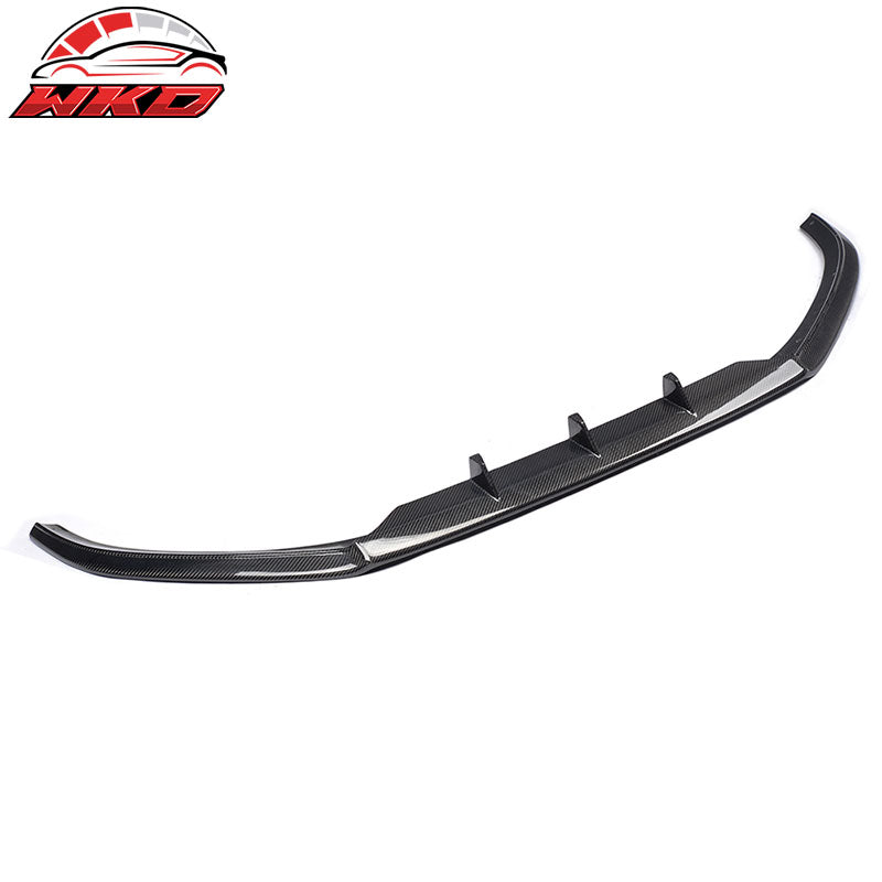 Fits 13-16 Audi S5 8V Coupe JC Style Front Bumper Lip - Matte Carbon Fiber