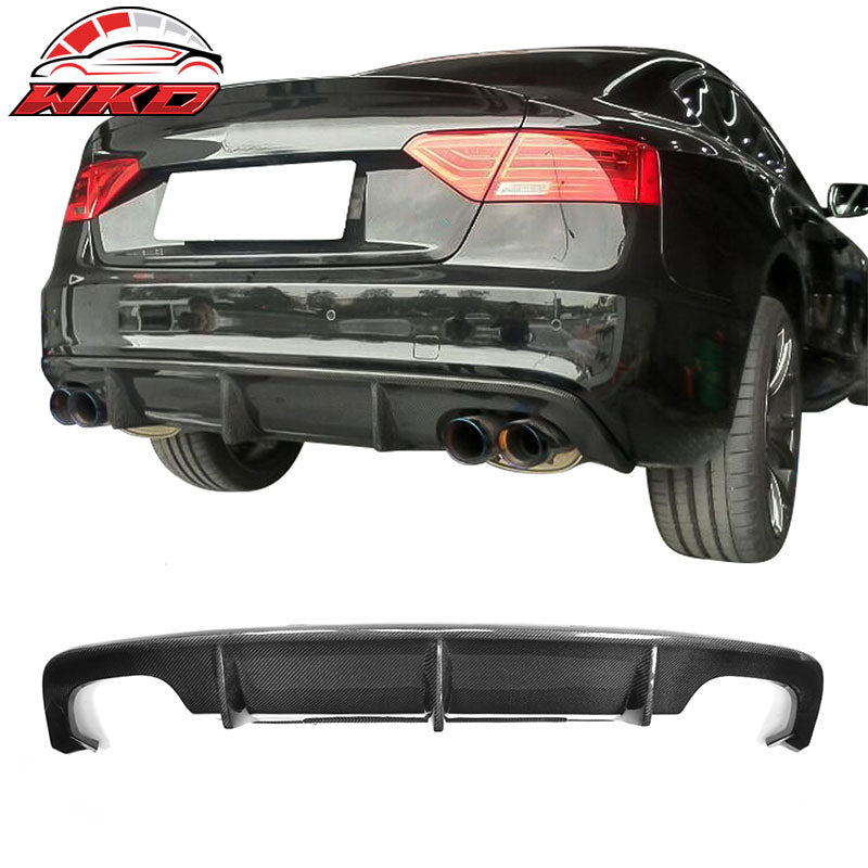 Fits 13-17 Audi S5 B8.5 OE Style Rear Diffuser Matte Carbon Fiber