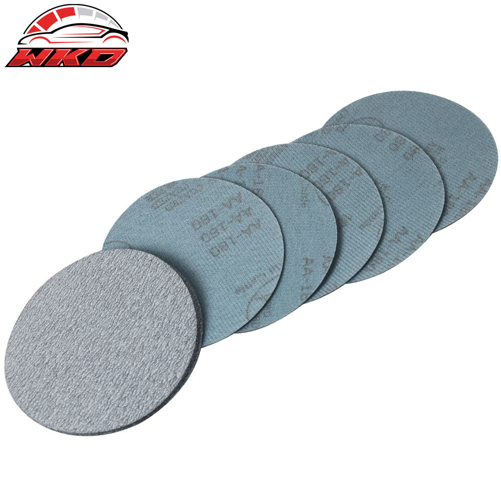 50PC 5Inch 127mm 180 Grit Auto Sanding Disc No Hole Sandpaper Sheets Sand Paper | Wholesale Default Title - Wikond Auto