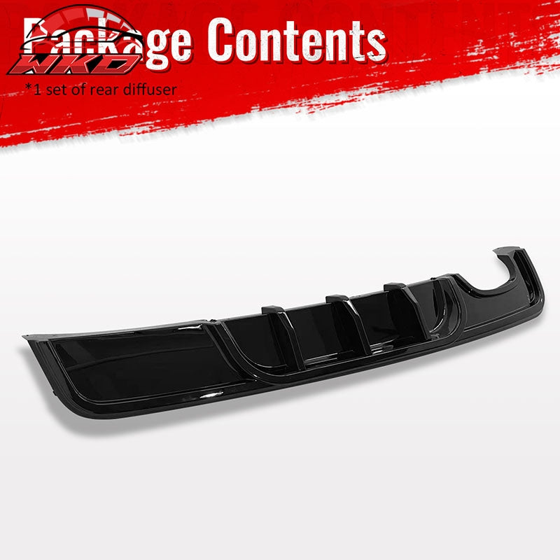 Fits 08-13 BMW 1-Series E82 E88 M Performance Rear Diffuser Lip ABS Gloss Black