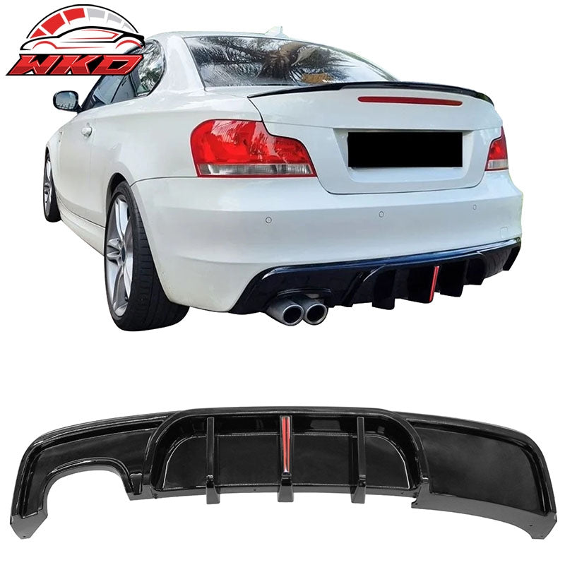 Wholesale 08-13 BMW 1-Series E82 E88 M Performance Rear Diffuser W/ LED Gloss Black