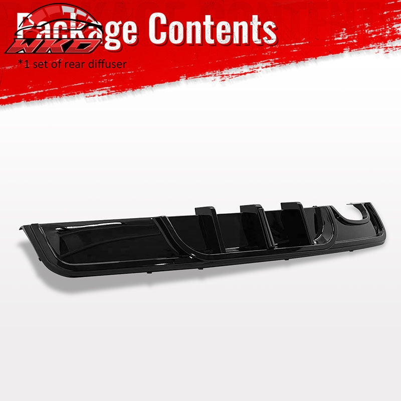 Fits 08-13 BMW 1-Series E82 E88 M Performance Rear Diffuser W/ LED Gloss Black