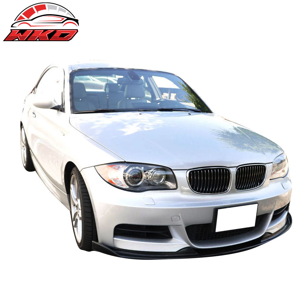 Fits 07-11 BMW E82 1 Series 135i H Style Front Bumper Lip PU