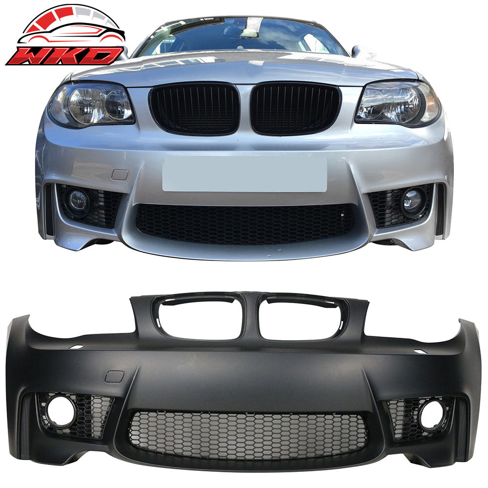 Fits 07-13 BMW 1 Series E82 E87 1M Style No PDC Front Bumper Cover Conversion PP