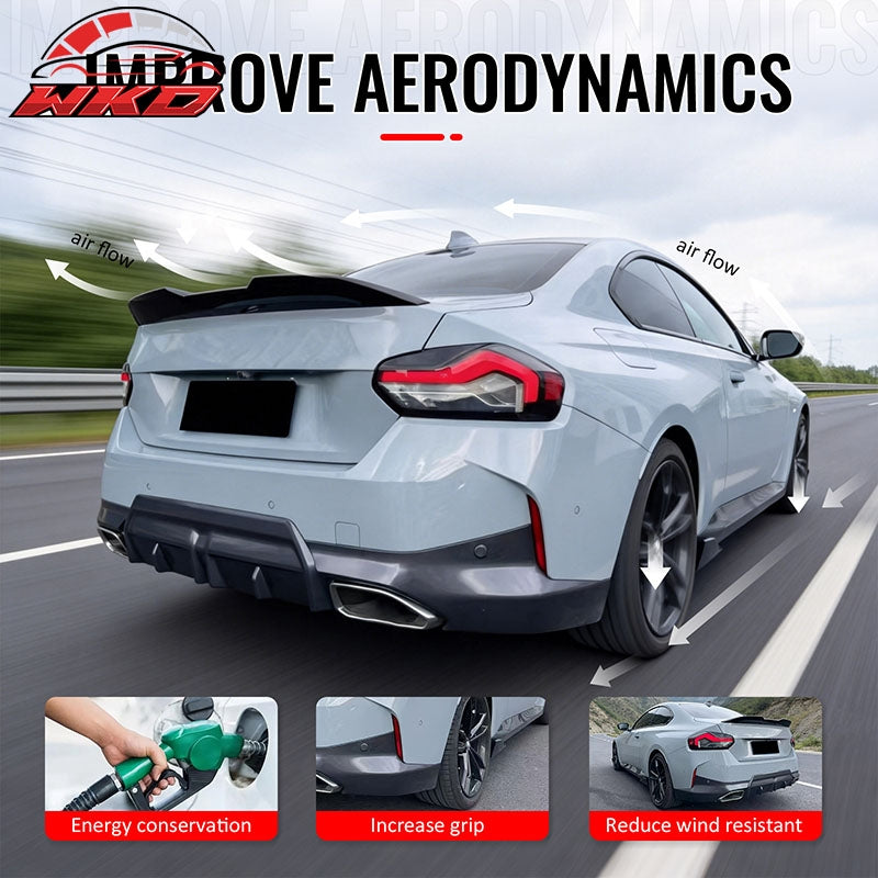 Wholesale 22-26 BMW 2-Series 230i M240i M2 Performance Trunk Spoiler Gloss Black ABS - Wikond Auto