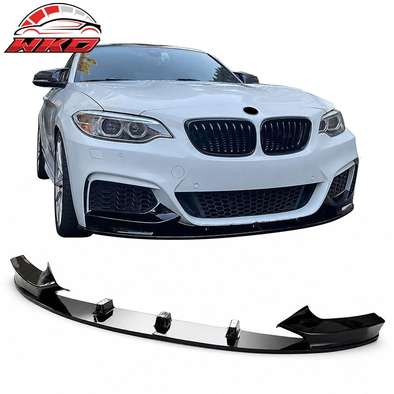 Wholesale For 14-21 BMW 2 Series F22 F23 M Sport MP Style Front Bumper Lip Gloss Black 2PC - Wikond Auto