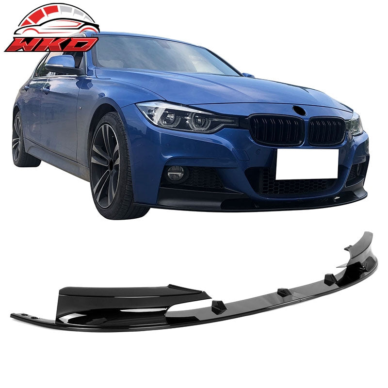 Wholesale For 12-18 BMW 3 Series F30 F31 M Sport MP Style Front Bumper Lip Gloss Black 2PC - Wikond Auto