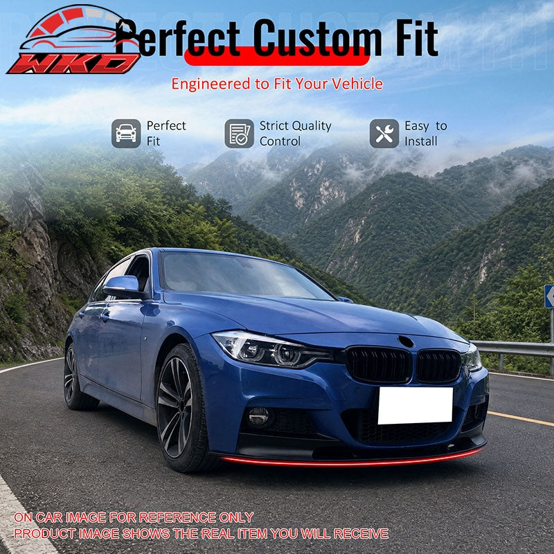 Wholesale For 12-18 BMW 3 Series F30 F31 M Sport MP Style Front Bumper Lip Gloss Black 2PC - Wikond Auto