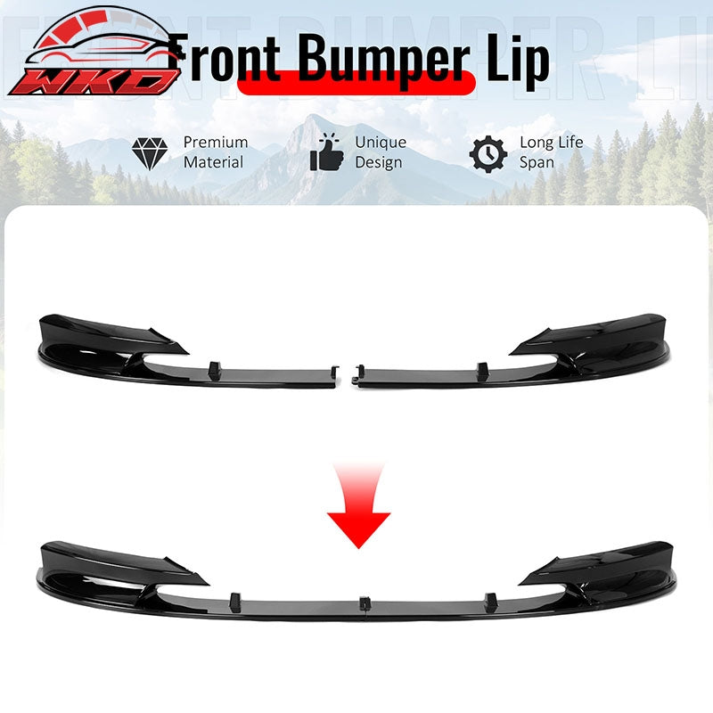Wholesale For 12-18 BMW 3 Series F30 F31 M Sport MP Style Front Bumper Lip Gloss Black 2PC - Wikond Auto
