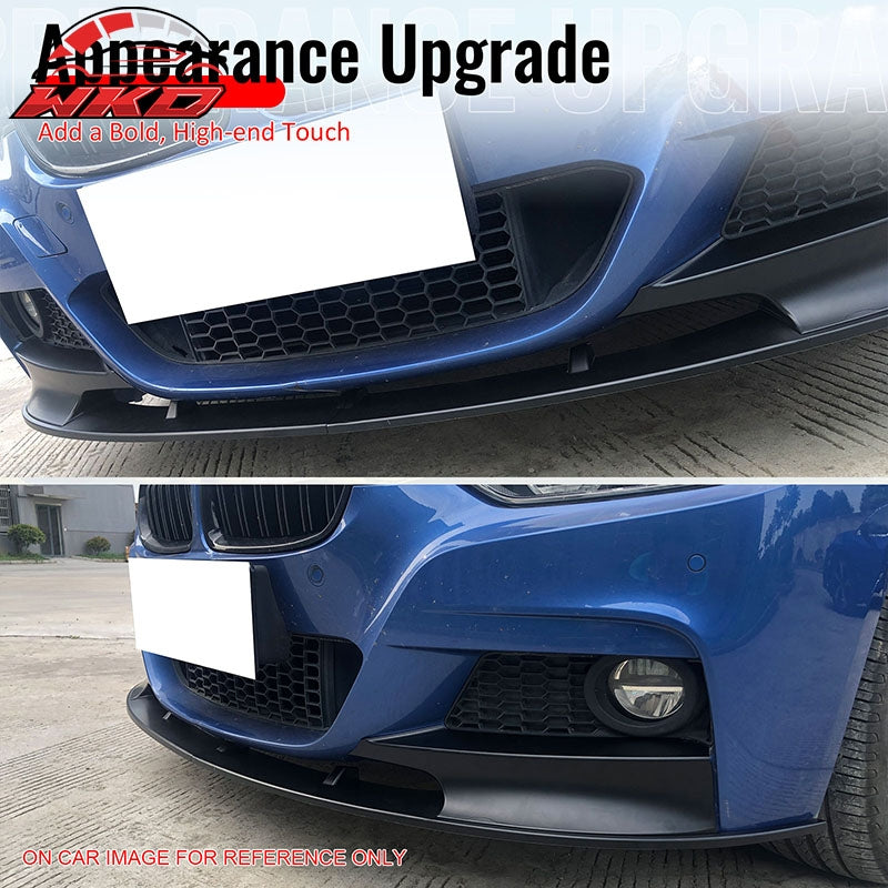 Wholesale For 12-18 BMW 3 Series F30 F31 M Sport MP Style Front Bumper Lip Gloss Black 2PC - Wikond Auto
