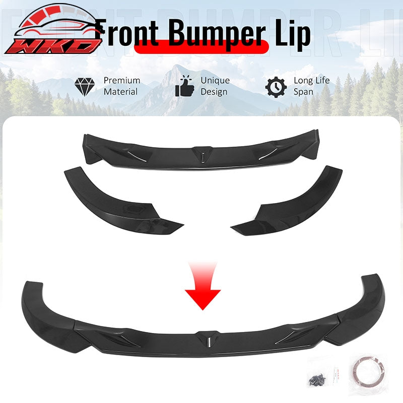 Wholesale 22-26 BMW 2-Series G42 FD Style Front Bumper Lip Splitter Gloss Black ABS - Wikond Auto