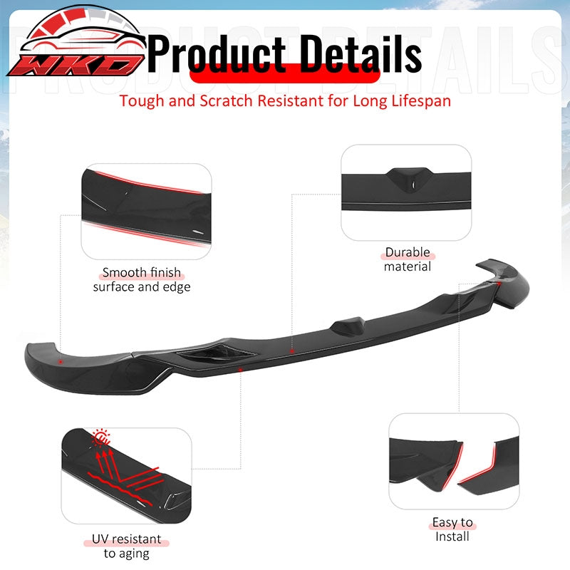 Wholesale 22-26 BMW 2-Series G42 FD Style Front Bumper Lip Splitter Gloss Black ABS - Wikond Auto