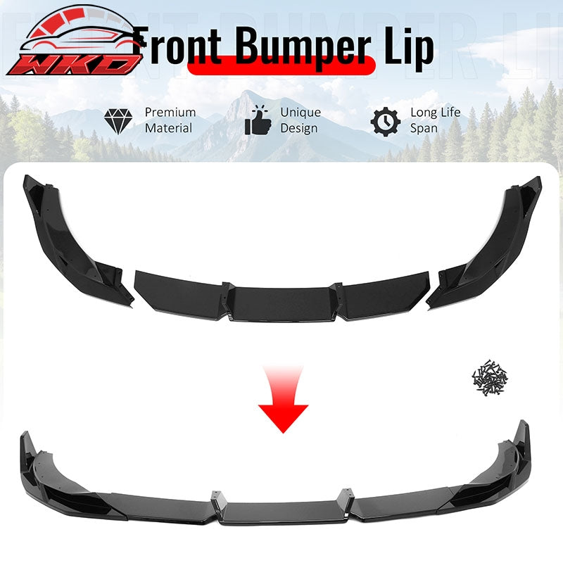 Wholesale 22-26 BMW 2-Series G42 IKON Front Bumper Lip Chin Spoiler Gloss Black ABS - Wikond Auto