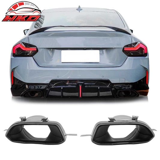 Wholesale 22-26 BMW 2-Series G42 M240i Aluminum Square Muffler Tailpipe Exhaust Tip - Wikond Auto