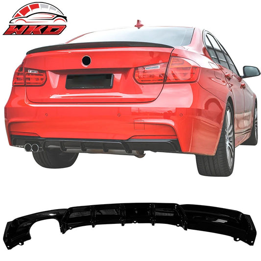 Wholesale 12-18 BMW 3 Series F30 F31 Gloss Black Rear Diffuser Single Side Exhaust