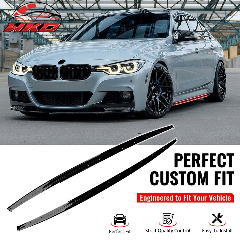 Wholesale 12-18 BMW 3 Series F30 F31 M Sport MP Style Side Skirts Gloss Black Pair - Wikond Auto