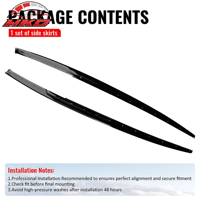 Wholesale 12-18 BMW 3 Series F30 F31 M Sport MP Style Side Skirts Gloss Black Pair - Wikond Auto