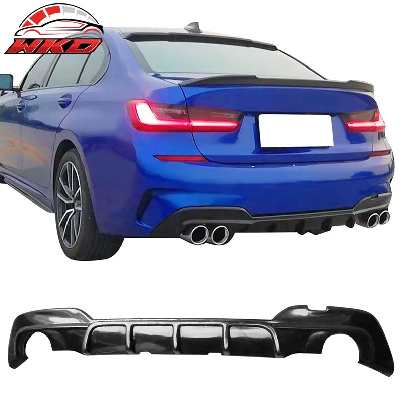Wholesale 19-22 BMW 3 Series G20 330i M Sport Rear Diffuser Bumper Lip Gloss Black