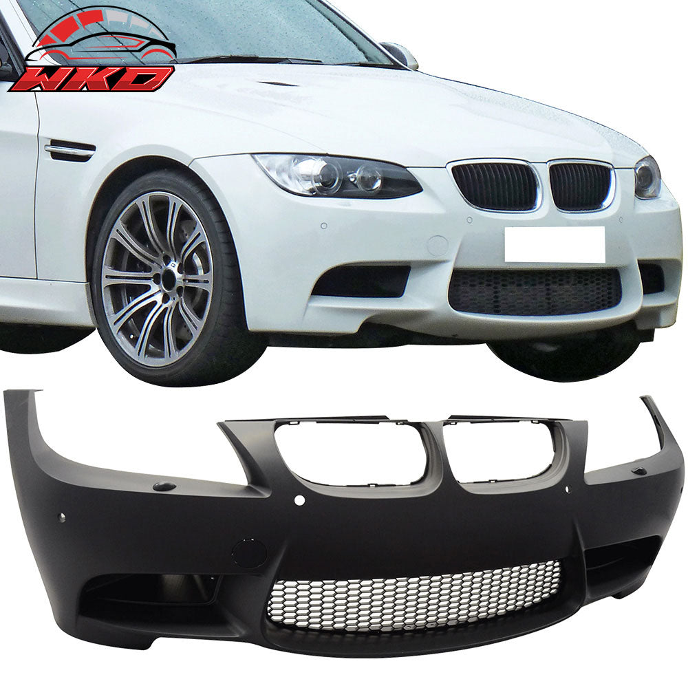 Fits 09-11 E90 E91 3-Series M3 Style Front Bumper Cover PDC Sensor Hole Air Duct