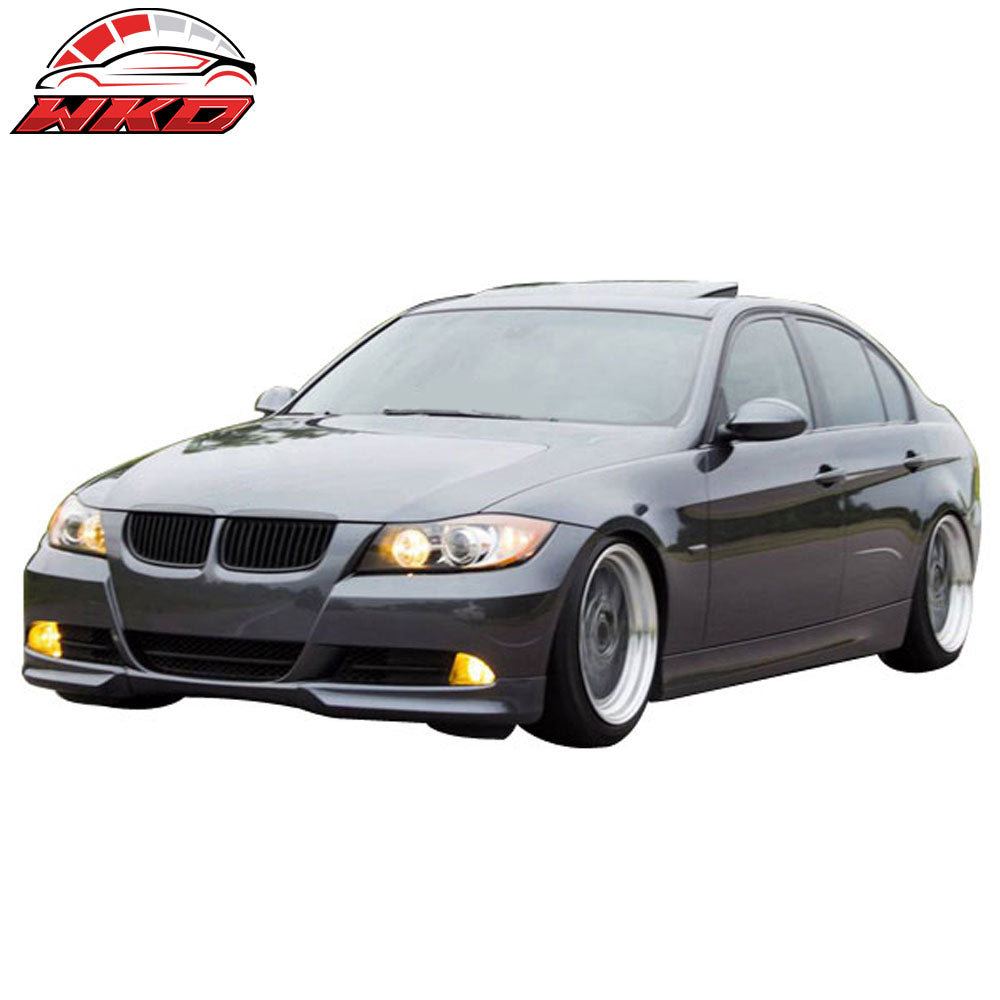 For 05-08 BMW E90 3-Series Front Bumper Lip OE Style PP Chin Splitter Unpainted