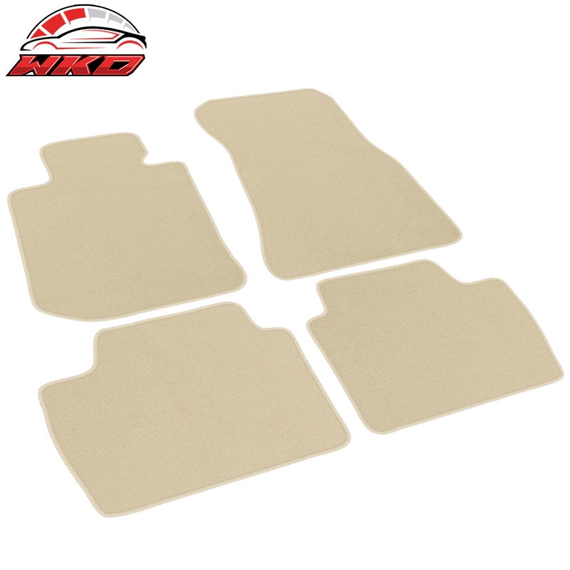 21-27 G22 4 Series Nylon Floor Mats Liner Beige Front Rear Carpet Set FOR: (BMW)