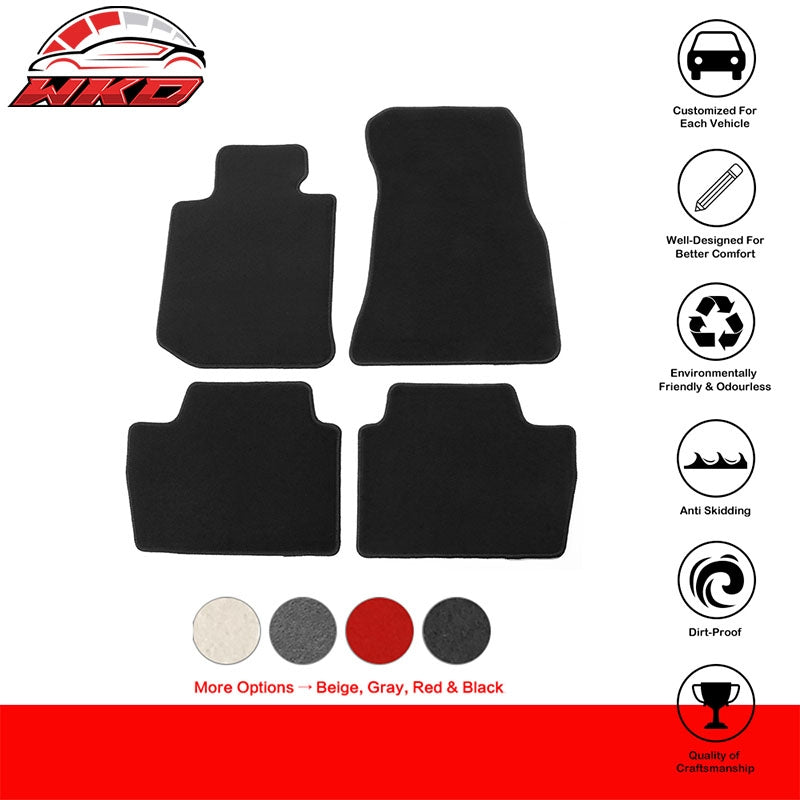 21-27 G22 4 Series Nylon Floor Mats Liner Black Front Rear Carpet Set FOR: (BMW)