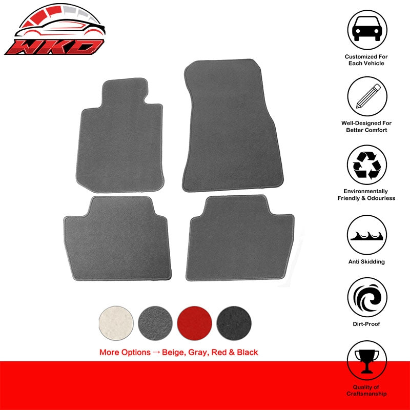 21-27 G22 4 Series Nylon Floor Mats Liner Front Rear Carpet Set Gray FOR: (BMW)