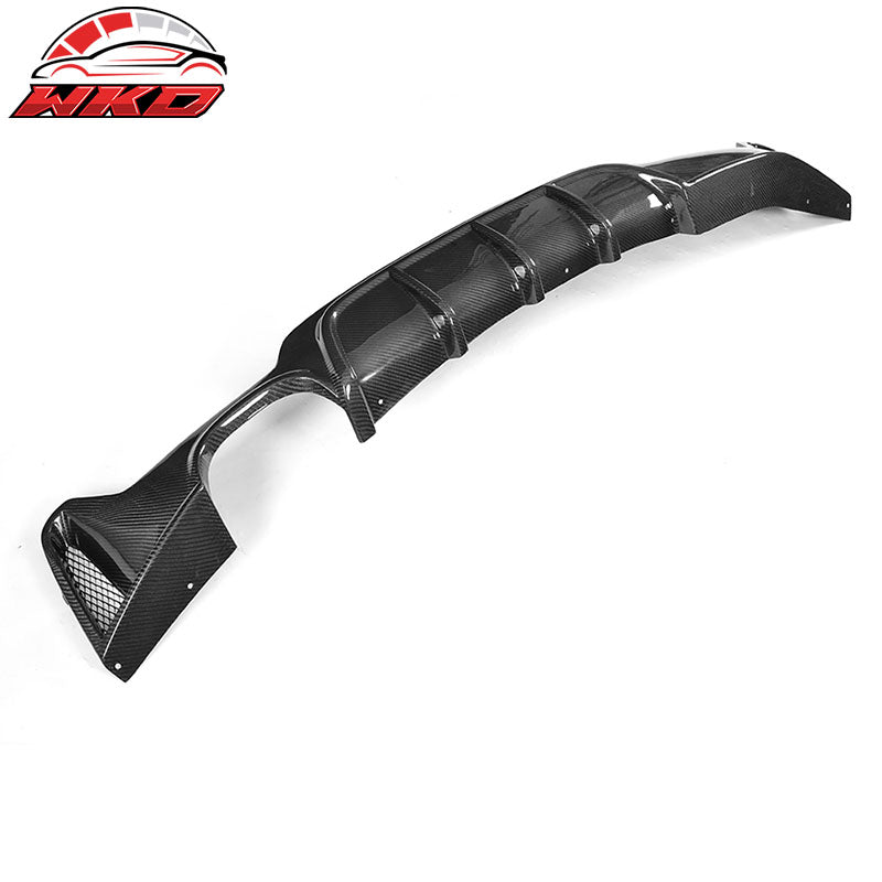 Fit 14-20 BMW 4 Series Performance Style Rear Bumper Diffuser Matte Carbon Fiber