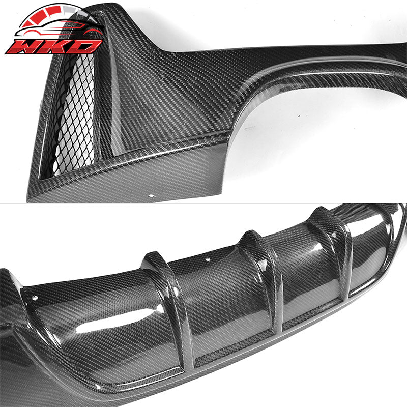 Fit 14-20 BMW 4 Series Performance Style Rear Bumper Diffuser Matte Carbon Fiber