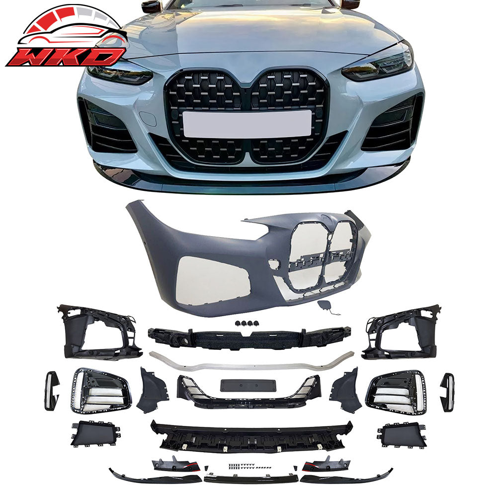 Fits 21-25 BMW 4-Series G22 G23 MP Style Front Bumper Cover Conversion W/ Lip