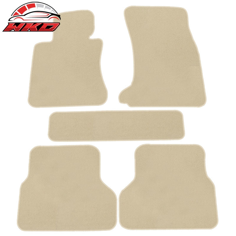 Wholesale 04-09 E60 5-Series 525i 528i Floor Mats Liner Nylon Beige Carpet 5PC FOR: (BMW)