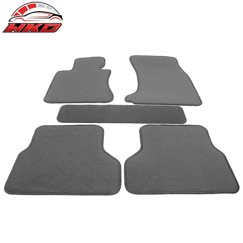 04-09 E60 5-Series 545i 550i Floor Mats Liner Nylon Gray Carpet 5PC FOR: (BMW)