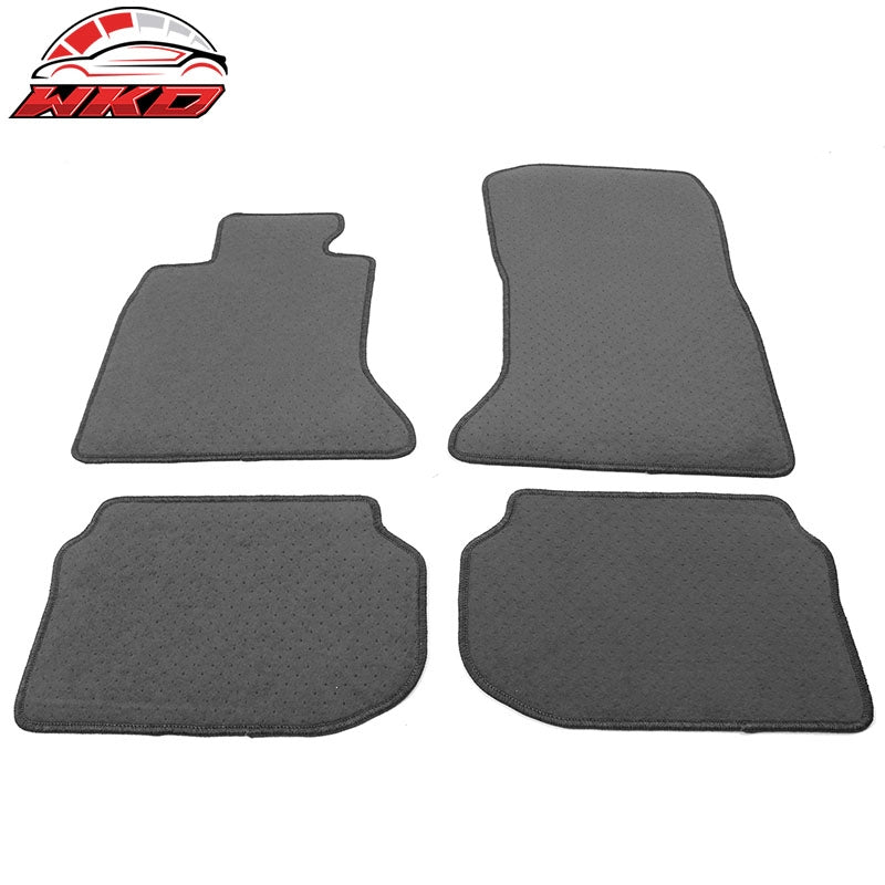 11-16 F10 5-Series 4PCS Floor Mats Liner Front Rear Nylon Grey Carpet FOR: (BMW)