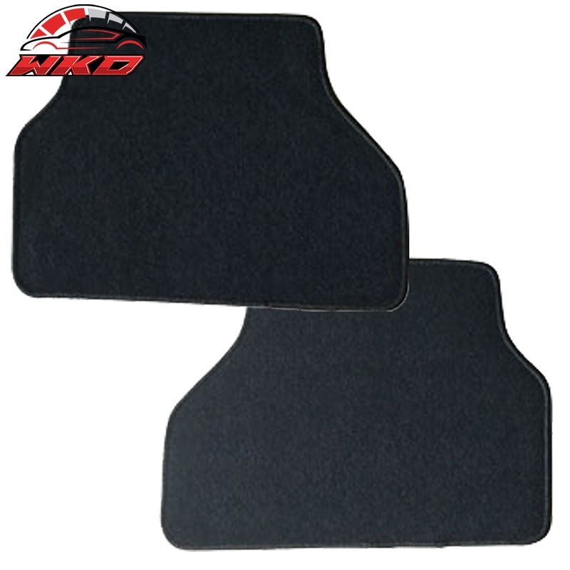 05-10 E60 Logo 5-Series 4PC Front Rear Nylon Floor Mats Carpets Black FOR: (BMW)